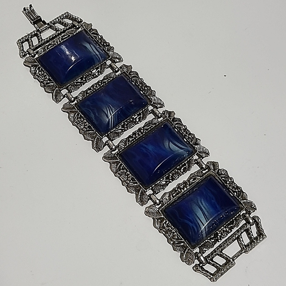 Vintage Blue and silver Bracelet